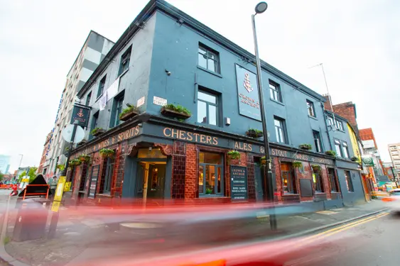 Exterior of Crown & Anchor, a Manchester-based pub